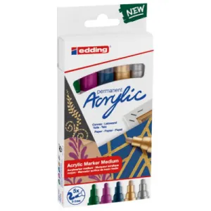 Marker akrilni EDDING E-5100 Medium Festive okrugli vrh 2-3mm - 5/1