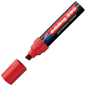 Marker permanentni EDDING E-390 kosi vrh 4-12mm crveni