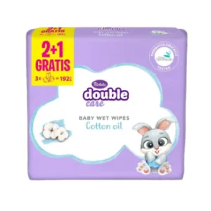 Vlažne maramice VIOLETA Baby sa uljem pamuka – 3*64/1