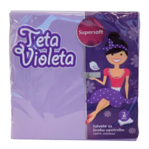 Salvete VIOLETA dvoslojne ljubičaste 38*38 - 25/1