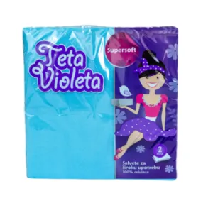 Salvete VIOLETA dvoslojne plave 38*38 - 25/1