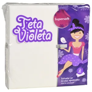 Salvete VIOLETA dvoslojne bijele 38*38 - 25/1