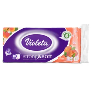 Toaletni papir VIOLETA breskva troslojni – 10/1