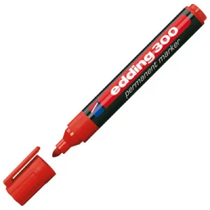 Marker permanentni EDDING E-300 okrugli vrh 1,5-3mm crveni
