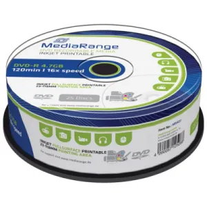 DVD-R MEDIA RANGE Printable Spindle 4.7GB 25/1