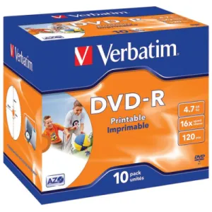 DVD-R VERBATIM Printable Jewel 4.7GB 1/1