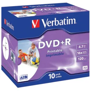 DVD+R VERBATIM Printable Jewel 4.7GB 1/1