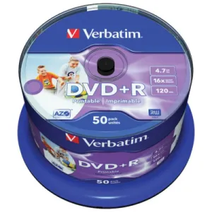 DVD+R VERBATIM Printable Spindle 4.7GB 50/1