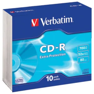 CD-R VERBATIM Extra Protection Slim 700MB 10/1