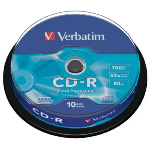 CD-R VERBATIM Extra Protection Spindle 700MB 10/1