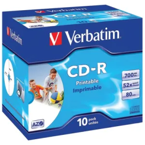 CD-R VERBATIM Printable Jewel 700MB 1/1