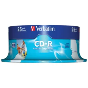 CD-R VERBATIM Printable Spindle 700MB 25/1