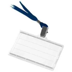 Etui za akreditaciju sa PVC kopčom i plavim okovratnikom 85*50
