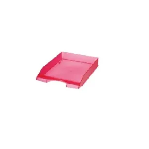 Polica za spise transparentna pink