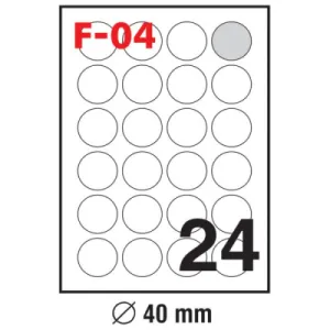 Etikete FI 40 (1 list - 24 etikete) A4 - 100/1