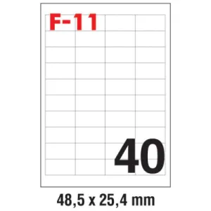 Etikete 48,5*25,4 (1 list - 40 etiketa) A4 - 100/1