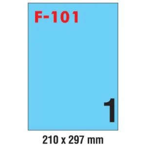 Etikete 210*297 (1 list - 1 etiketa) plava A4 - 100/1