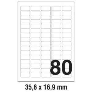 Etikete 35,6*16,9 (1 list - 80 etiketa) A4 - 100/1