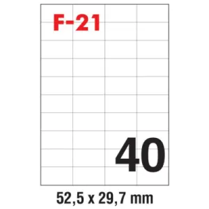 Etikete 52,5*29,7 (1 list - 40 etiketa) A4 - 100/1