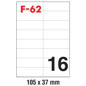 Etikete 105*37 (1 list - 16 etiketa) A4 - 100/1