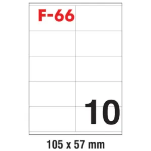 Etikete 105*57 (1 list - 10 etiketa) A4 - 100/1