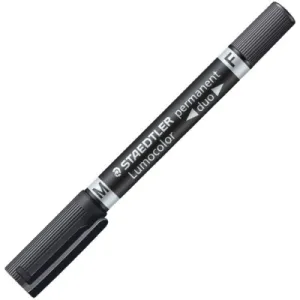 Flomaster permanentni STAEDTLER Lumocolor Duo 348 0,6mm/1,5mm crni