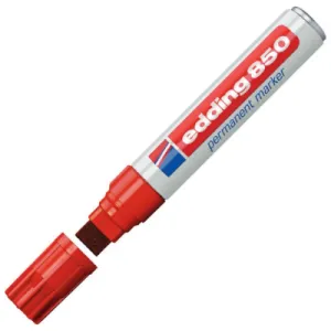 Marker permanentni EDDING E-850 ravni vrh 5-15mm crveni