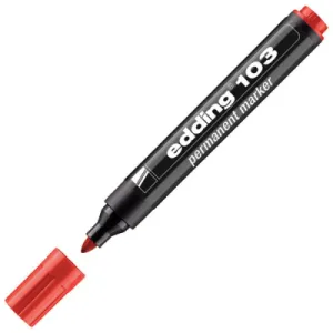 Marker permanentni EDDING E-103 okrugli vrh 1,5-3mm crveni