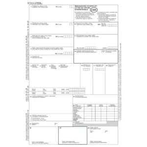 Međunarodni tovarni list CMR A4 NCR