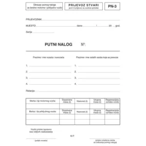 Nalog za teretno vozilo PN-3