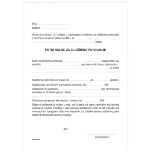 Nalog za službeno putovanje