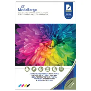 Foto papir MEDIARANGE A4 matt - 130g - 100/1