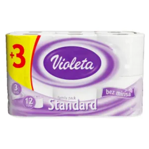 Toaletni papir VIOLETA troslojni - 12/1