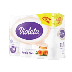 Toaletni papir VIOLETA breskva dvoslojni - 24/1