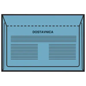 Koverta 125*176 B6 sa povratnicom plava - 100/1
