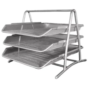 Polica za spise žičana srebrna - 3/1