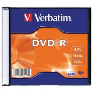 DVD-R VERBATIM Matt Silver Slim 4.7GB - 1/1