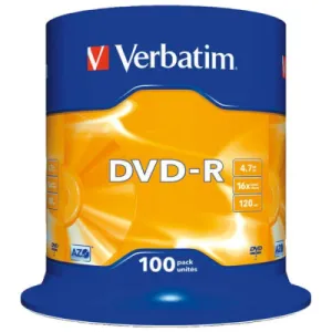 DVD-R VERBATIM Matt Silver Spindle 4.7GB - 100/1