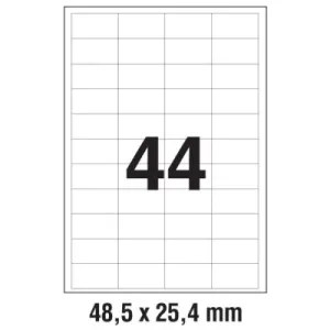 Etikete 48,5*25,4 (1 list - 44 etikete) A4 - 100/1