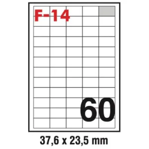 Etikete 37,6*23,5 (1 list - 60 etiketa) A4 - 100/1