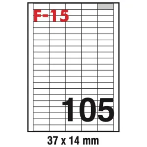 Etikete 37*14 (1 list - 105 etiketa) A4 - 100/1