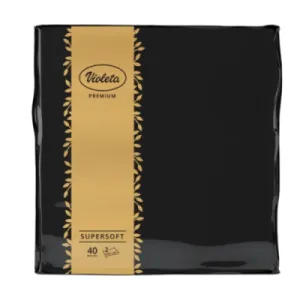 Salvete VIOLETA dvoslojne crne 38*38 – 40/1