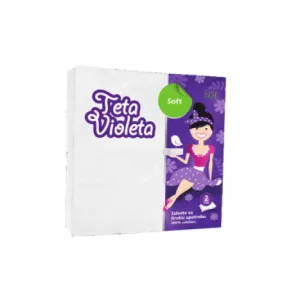 Salvete VIOLETA dvoslojne bijele 33*33 - 50/1