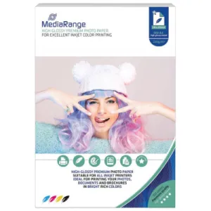 Foto papir MEDIARANGE A4 glossy - 220g - 100/1