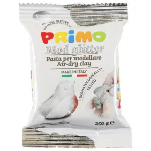 Masa za modeliranje PRIMO glitter srebrna 250g