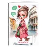 Sveska CONNECT Premium A5 HS1 sa ženskim motivima i gliter koricom
