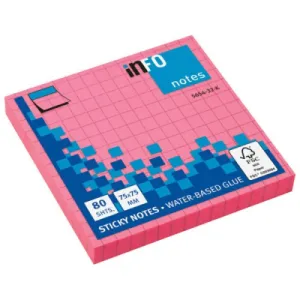 Post-it note blok karo GLOBAL NOTES 75*75 80L - rozi