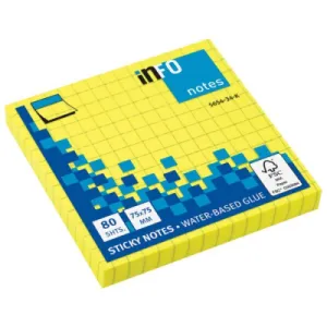 Post-it note blok karo GLOBAL NOTES 75*75 80L - žuti