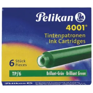 Patrone za naliv pero PELIKAN zelene - 6/1