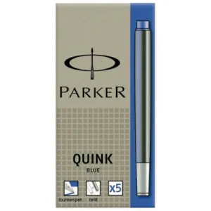 Patrone za naliv pero PARKER plave - 5/1